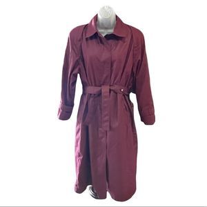 LONDON FOG Maincoats weatherwear trench coat detachable wool blend lining 12P